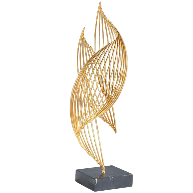 Moderne Metal Abstrakt Bølget Ornament til Indretning 1