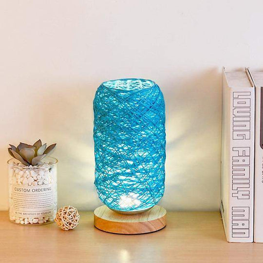 Moderne Natlampe i Rattan Design 3