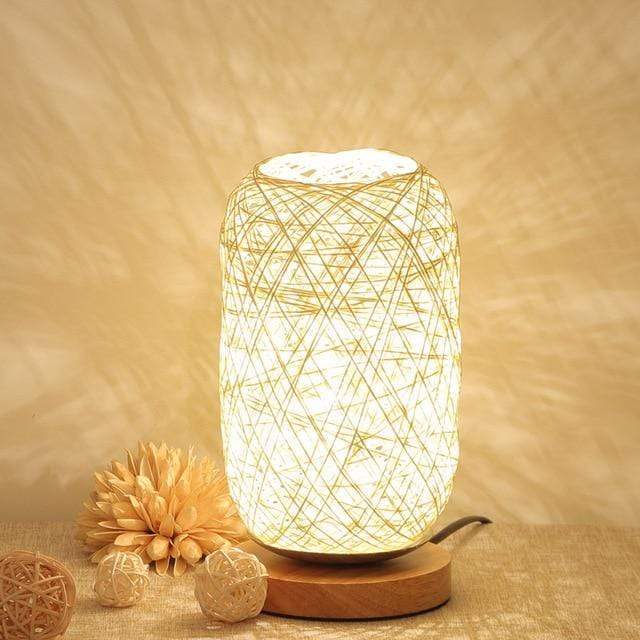 Moderne Natlampe i Rattan Design 4