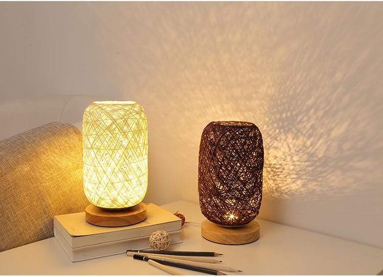 Moderne Natlampe i Rattan Design 5