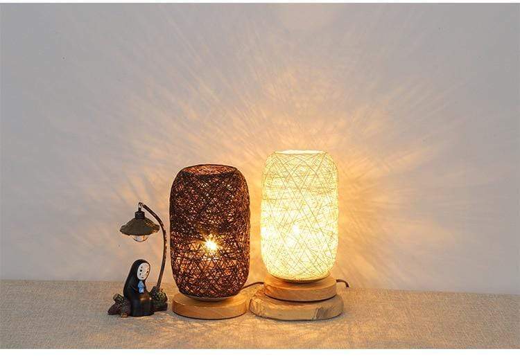 Moderne Natlampe i Rattan Design 7