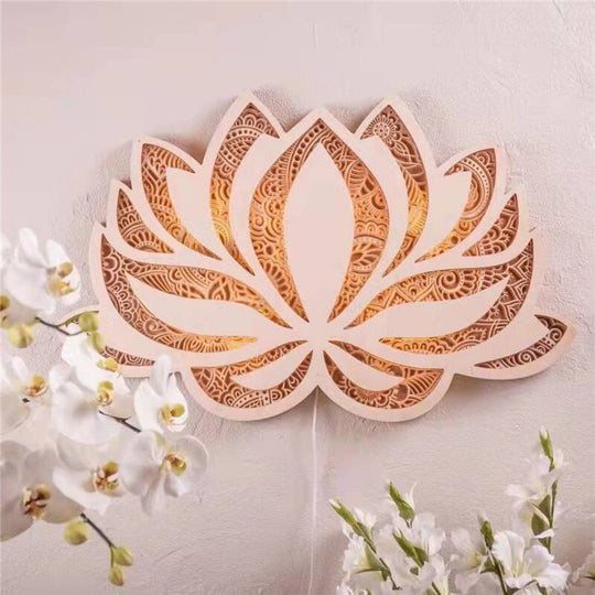 Moderne Væglampe Lotus Mandala 3