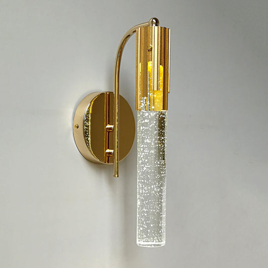 Moderne Væglampe med Guld og Krystal 7
