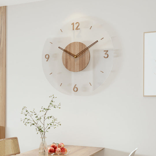 Moderne Vægur i Træ Minimalistisk Design Lydløs Indendørs Vægmontering 3