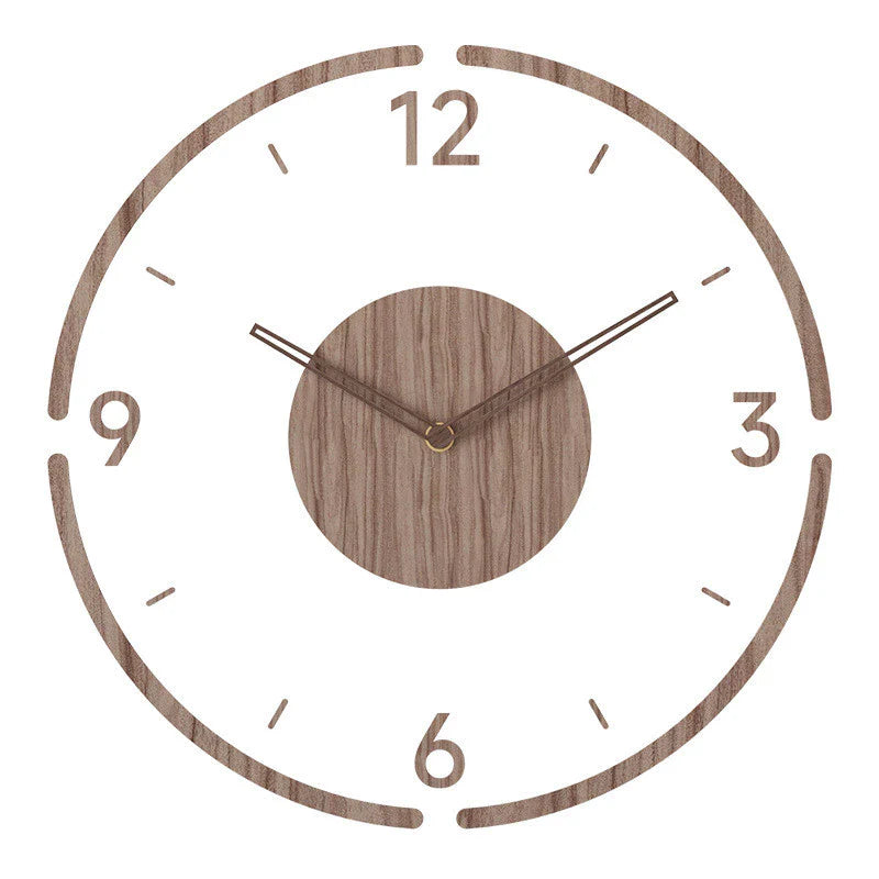 Moderne Vægur i Træ Minimalistisk Design Lydløs Indendørs Vægmontering 5
