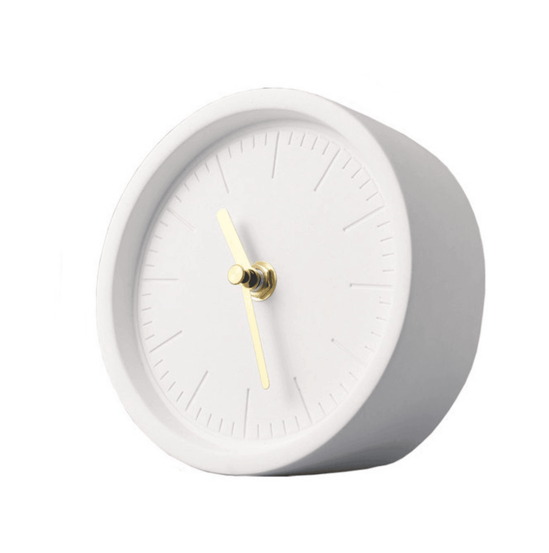 Nordic Cement Desk Clock Modern Design 0