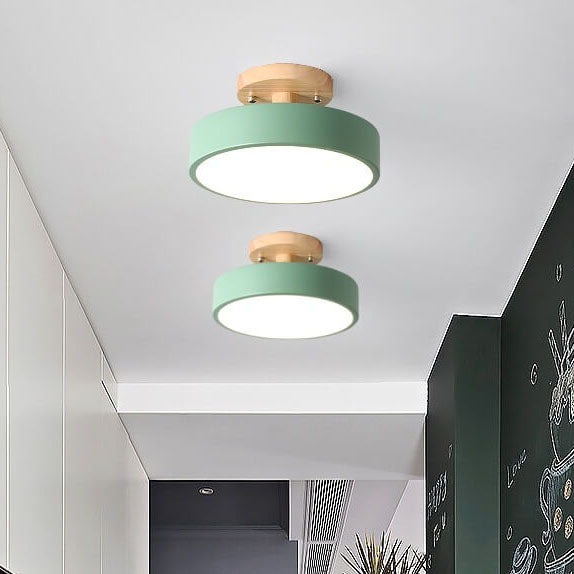 Nordic Log Rund Loftslampe Moderne 1