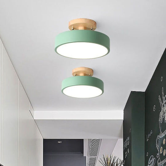 Nordic Log Rund Loftslampe Moderne 1