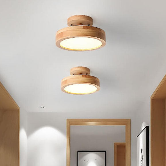 Nordic Log Rund Loftslampe Moderne 3