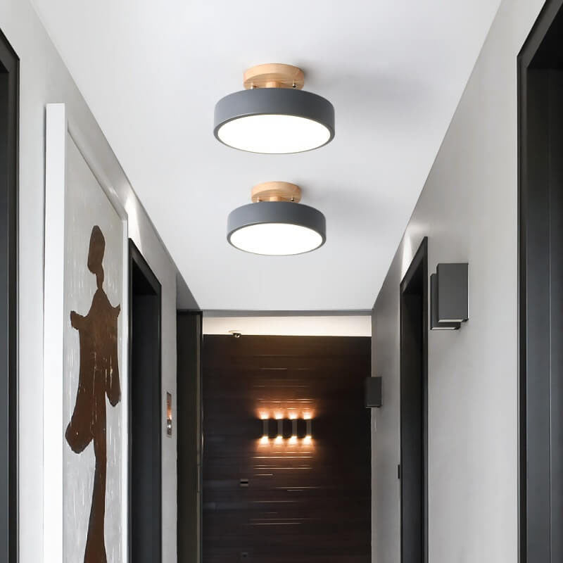 Nordic Log Rund Loftslampe Moderne 9