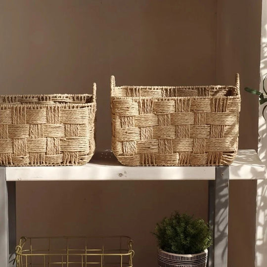 Opbevaringskurv Børn Håndlavet Naturligt Design til Hjemmet 2