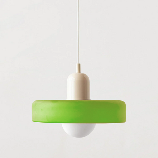 Pendellampe Bauhaus Stil Farverigt Glas Design Justerbar Højde 16