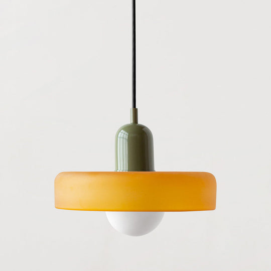 Pendellampe Bauhaus Stil Farverigt Glas Design Justerbar Højde 20