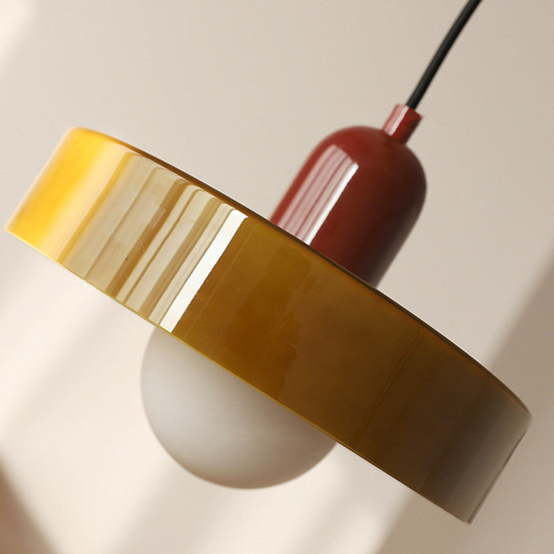 Pendellampe Bauhaus Stil Farverigt Glas Design Justerbar Højde 3