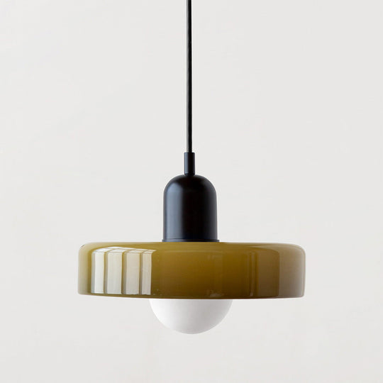 Pendellampe Bauhaus Stil Farverigt Glas Design Justerbar Højde 8