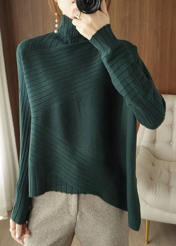 Plus Size Asymmetrisk Striktrøje til Forår 4