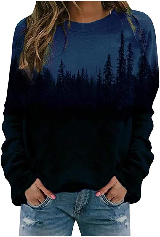 Pullover sweatshirts med print fra bjergene