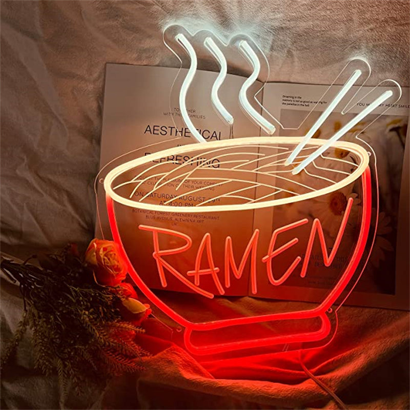 Ramen Neon Skilt Moderne Dekoration til Indendørs Brug 1