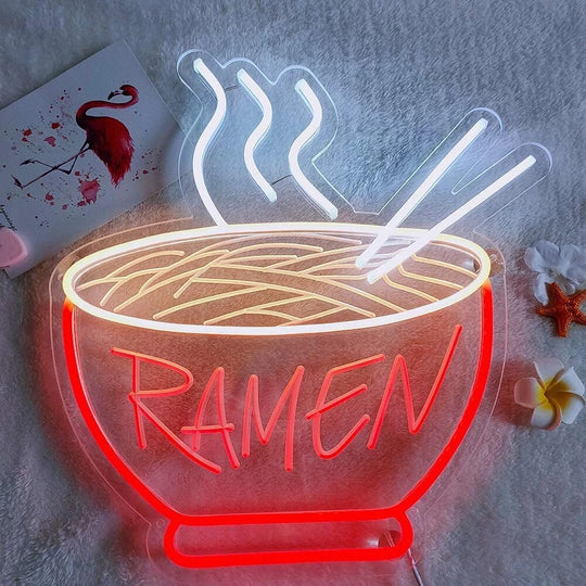 Ramen Neon Skilt Moderne Dekoration til Indendørs Brug 4