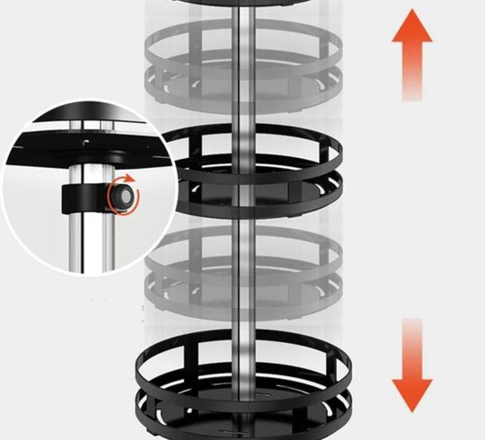 Roterende Opbevaringshylde 360° 5