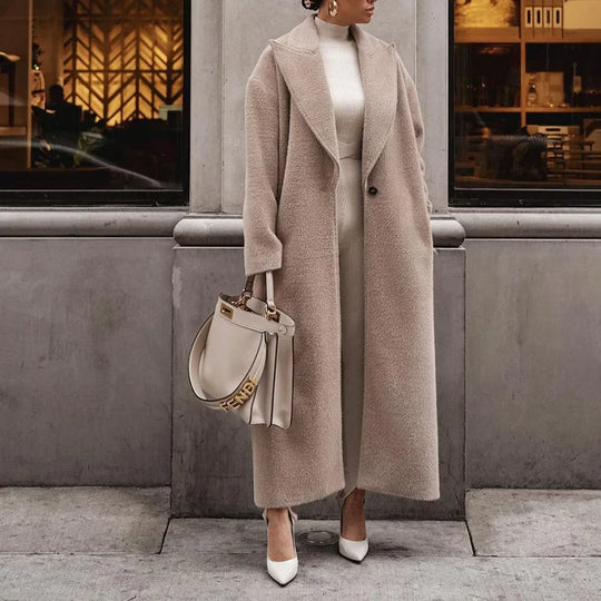 Variant image for Kvinder Fleecejakke Grå Elegant Oversized Polyester-2