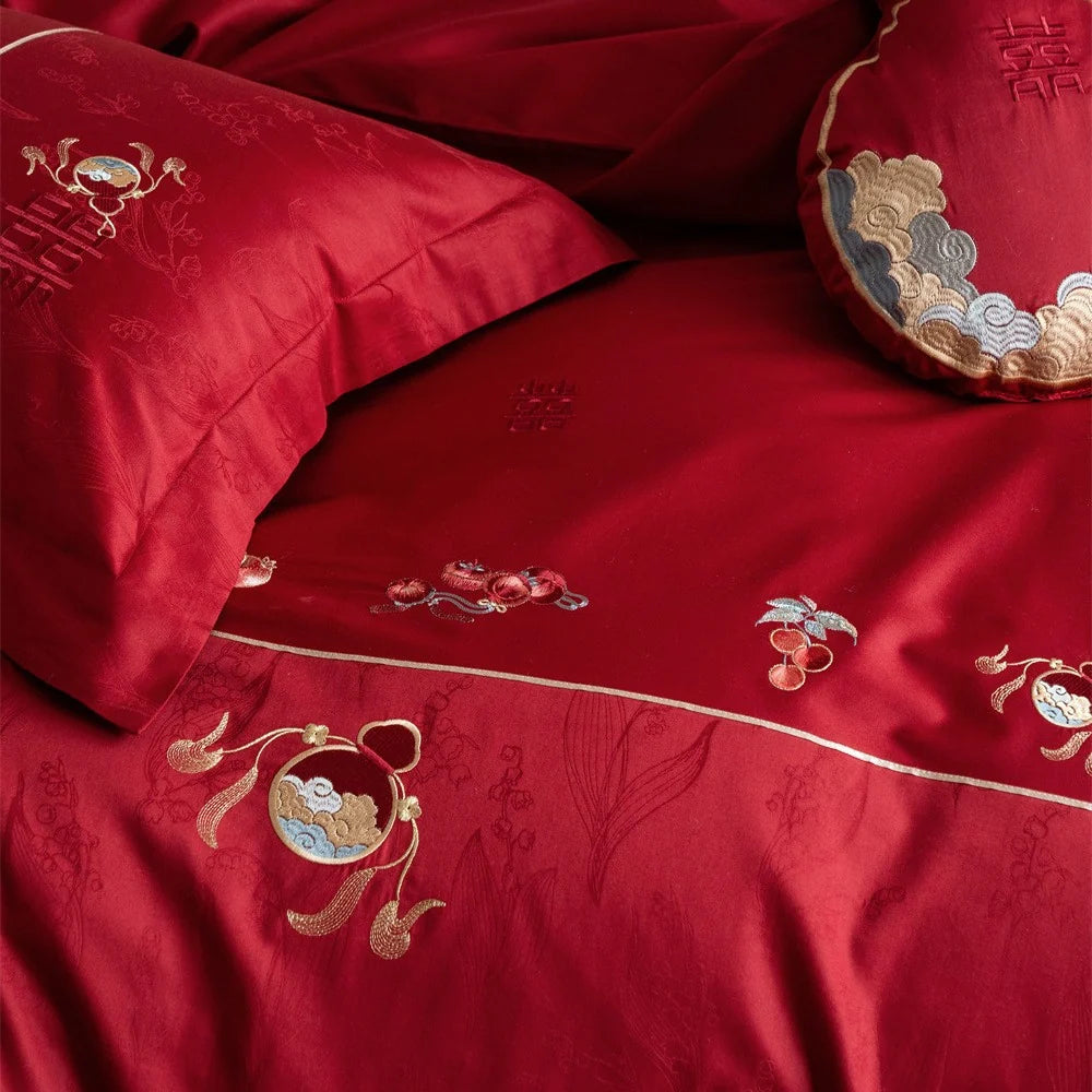 Sengetøjssæt til kvinder med broderet design 3