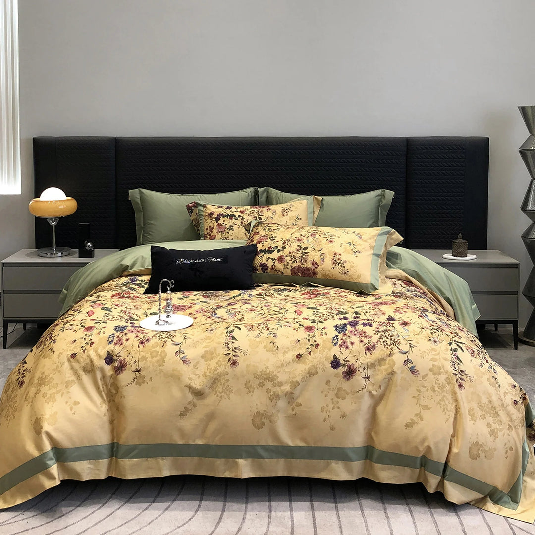 Sengetøjssæt til kvinder med toile-motiv og satinkant 13