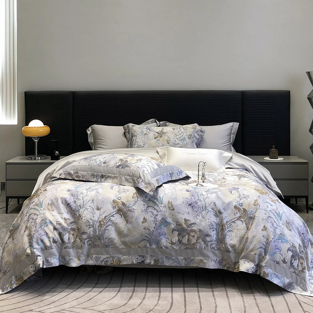 Sengetøjssæt til kvinder med toile-motiv og satinkant 15