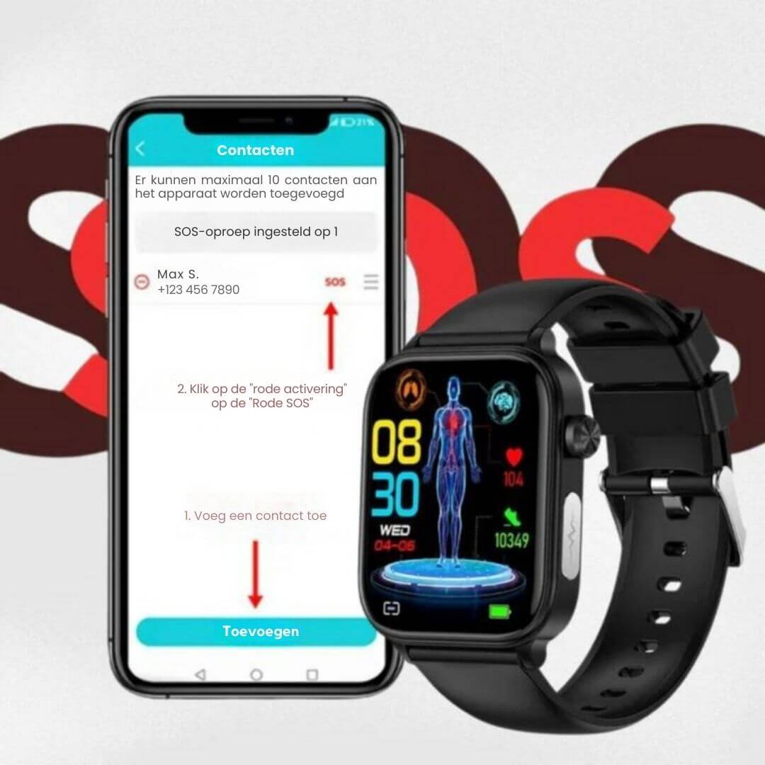 Senior Smartwatch med SOS og GPS-sporing 7