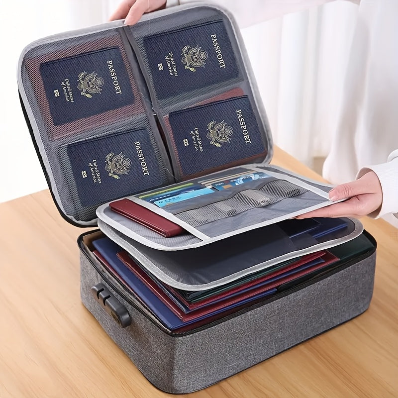 Sikker Dokumenttaske med Lås og Vandafvisende Design 0