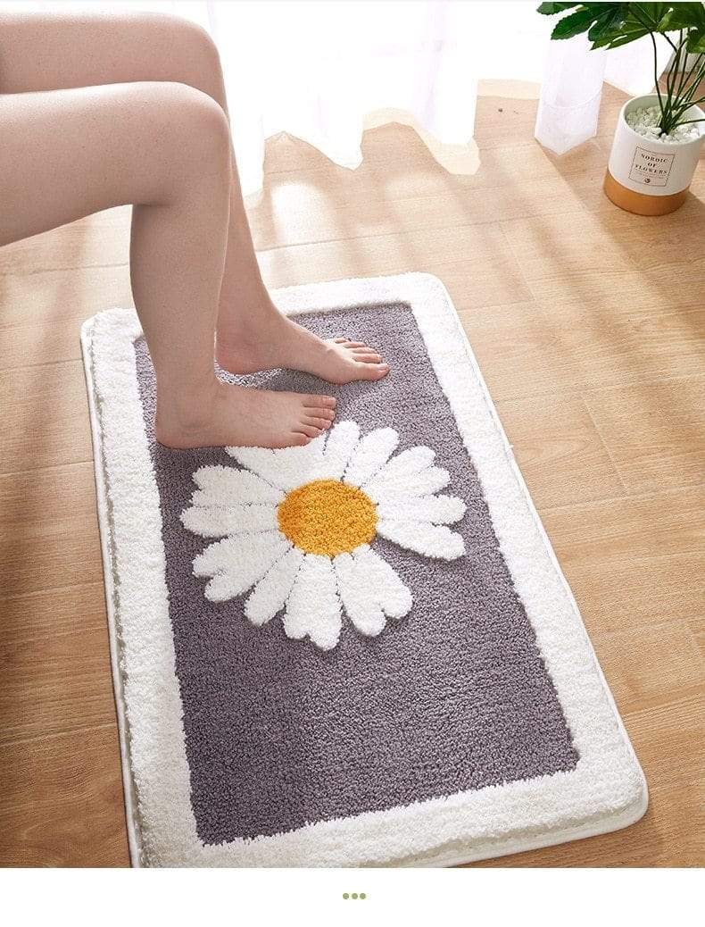 Skridsikker Badeværelsesmåtte med Margueritmønster 5