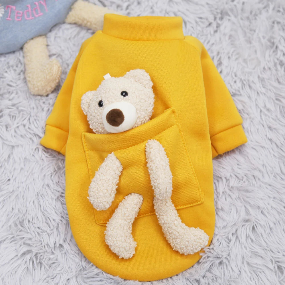Små Hunde og Katte Fleecepullover Stribet Design 5