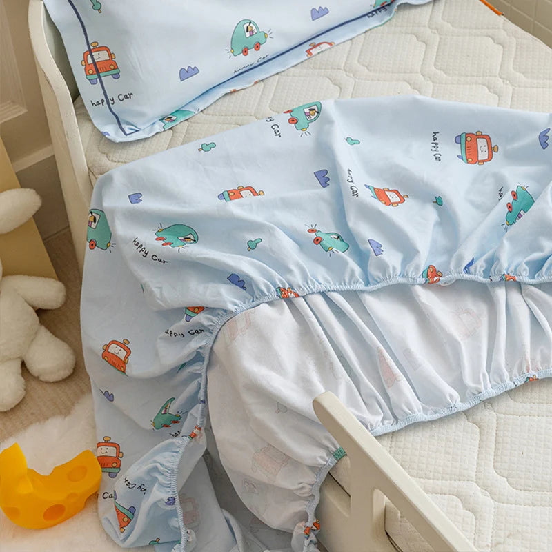 Småbørns Sengetøjssæt med Kaninprint og Åndbar Percale 3