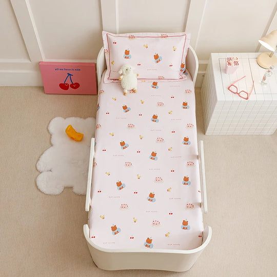 Småbørns Sengetøjssæt med Kaninprint og Åndbar Percale 8