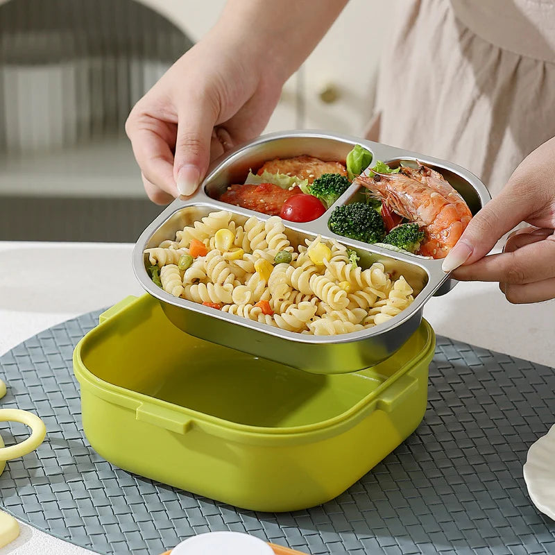 Snack Storage Box with Double Compartment and Airtight Closure 2