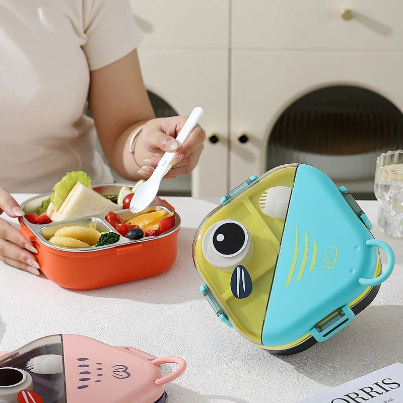 Snack Storage Box with Double Compartment and Airtight Closure 4