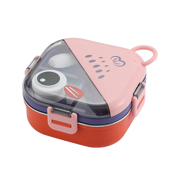 Snack Storage Box with Double Compartment and Airtight Closure 5