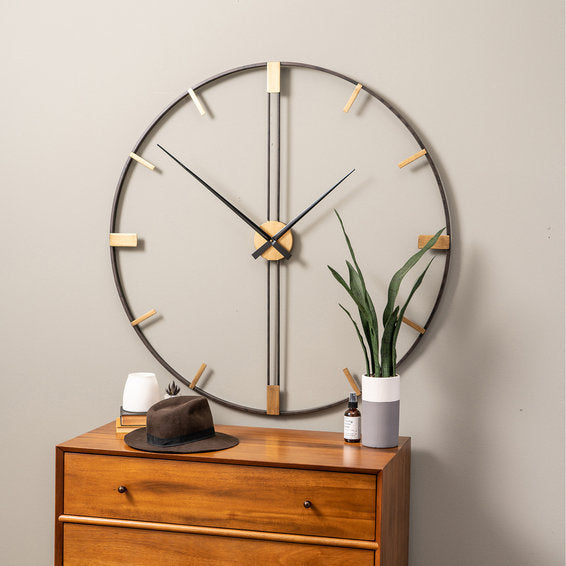 Stort Vægur med Tal til Stuen - Moderne Design 60 cm 1