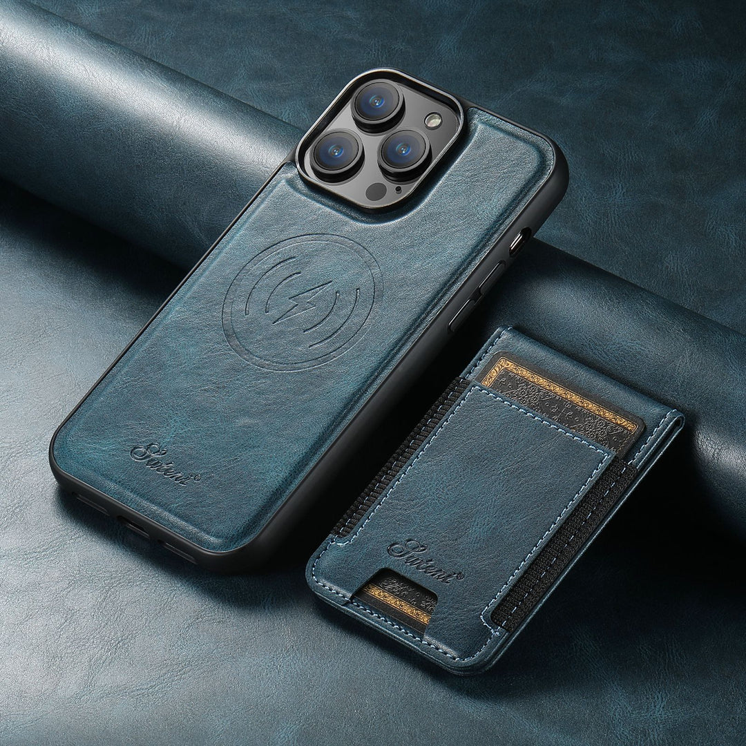 Telefoncover med Kaartholder i Læder 2