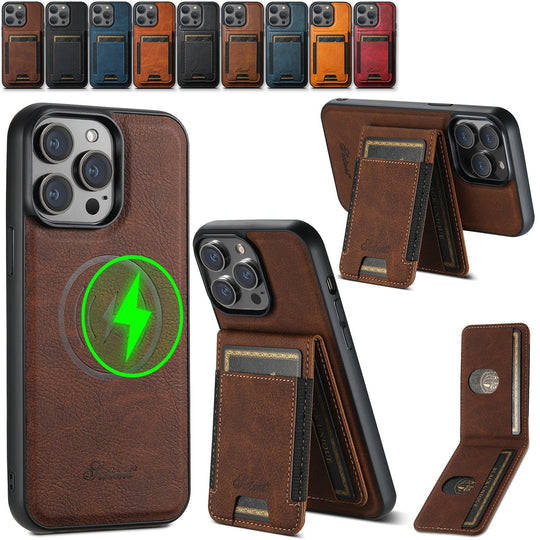 Telefoncover med Kaartholder i Læder 7