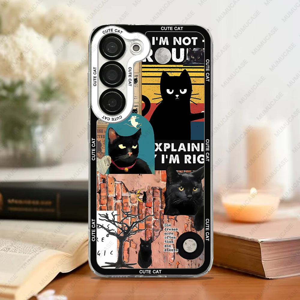 Telefoncover til Samsung Galaxy med Kat Collage Design 4