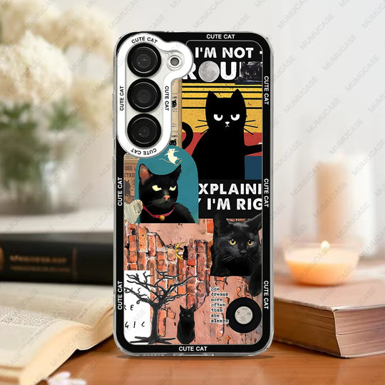 Telefoncover til Samsung Galaxy med Kat Collage Design 4
