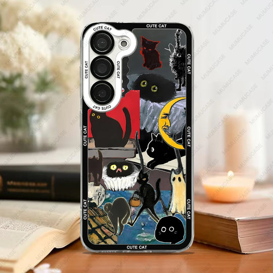Telefoncover til Samsung Galaxy med Kat Collage Design 6
