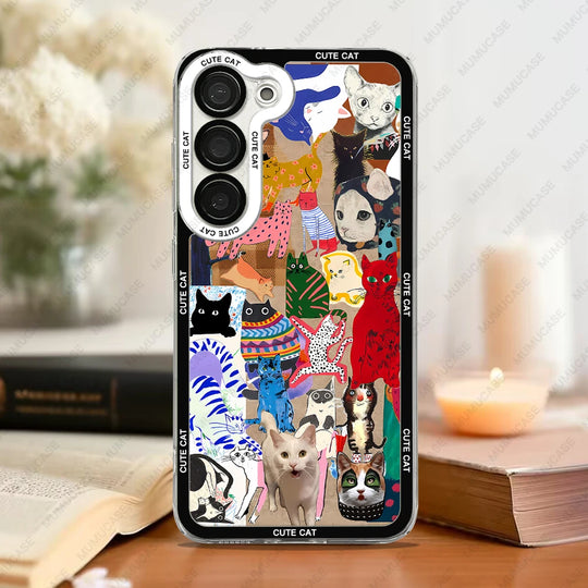 Telefoncover til Samsung Galaxy med Kat Collage Design 9