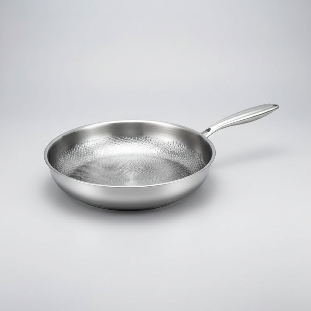 Titanium Stegepande til Induktionskogeplader Håndhamret Design 10