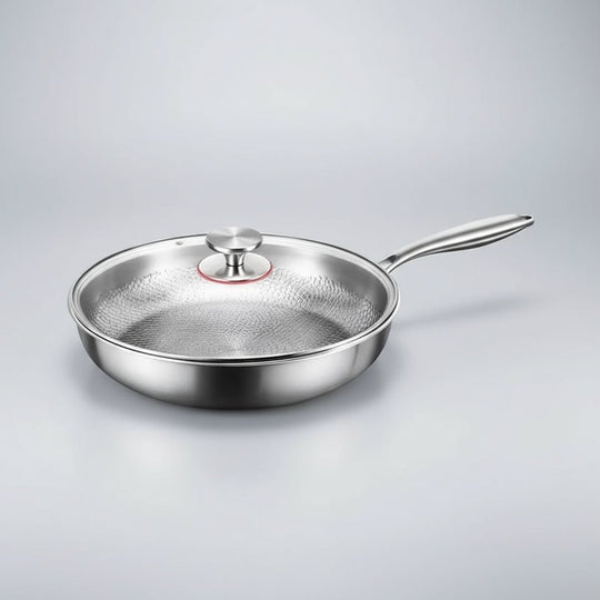 Titanium Stegepande til Induktionskogeplader Håndhamret Design 7