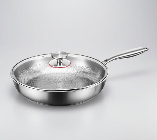 Titanium Stegepande til Induktionskogeplader Håndhamret Design 9