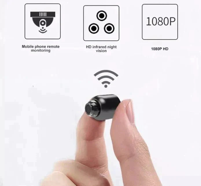 Trådløst Mini WiFi Sikkerhedskamera 2-pak med Vidvinkel og Nattesyn 3