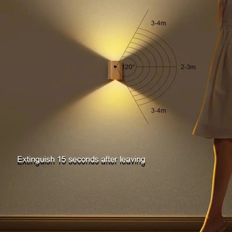 Trælampe med Bevægelsessensor og Genopladeligt Batteri 6