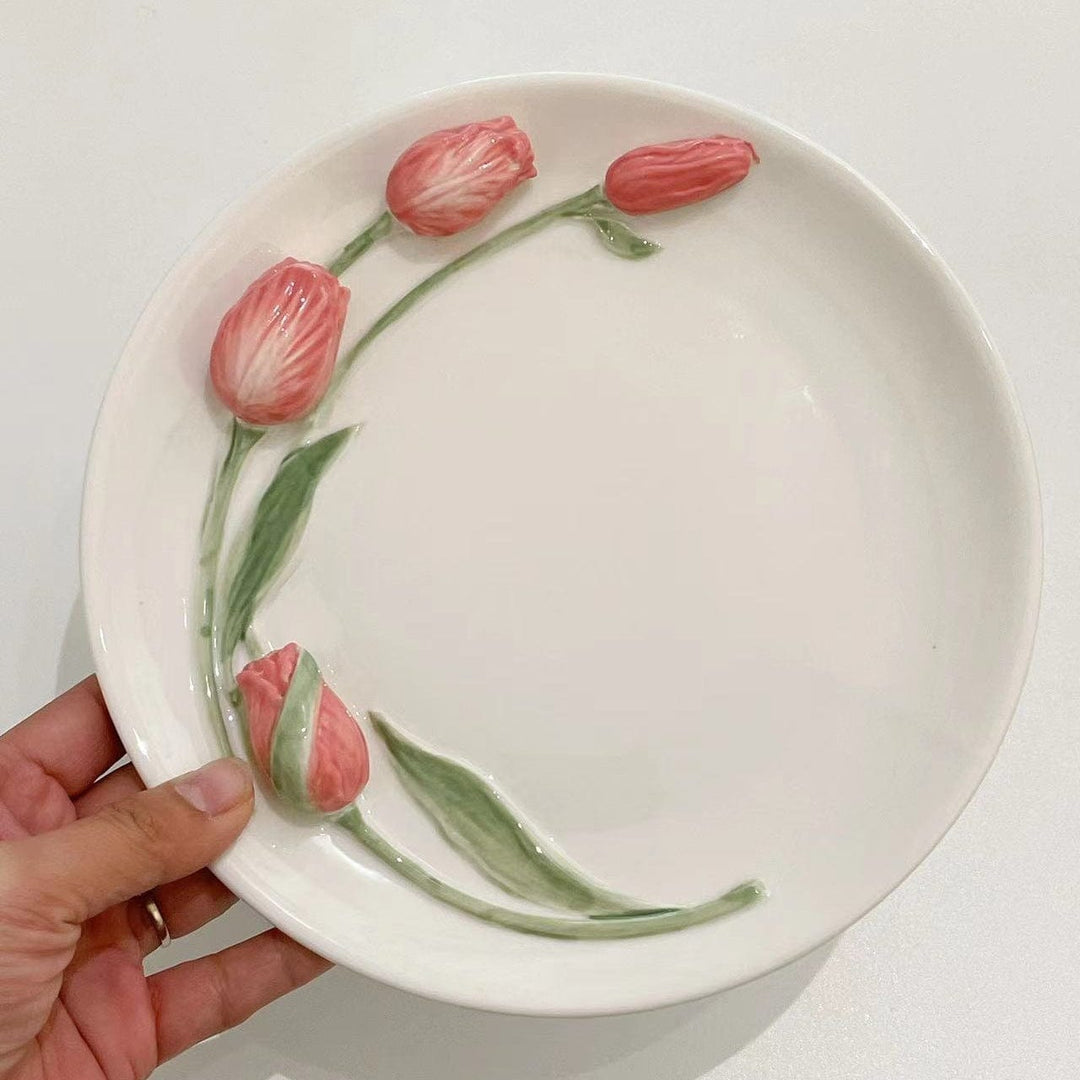 Tulip Tallerken Håndmalet til Festlige Anledninger 5